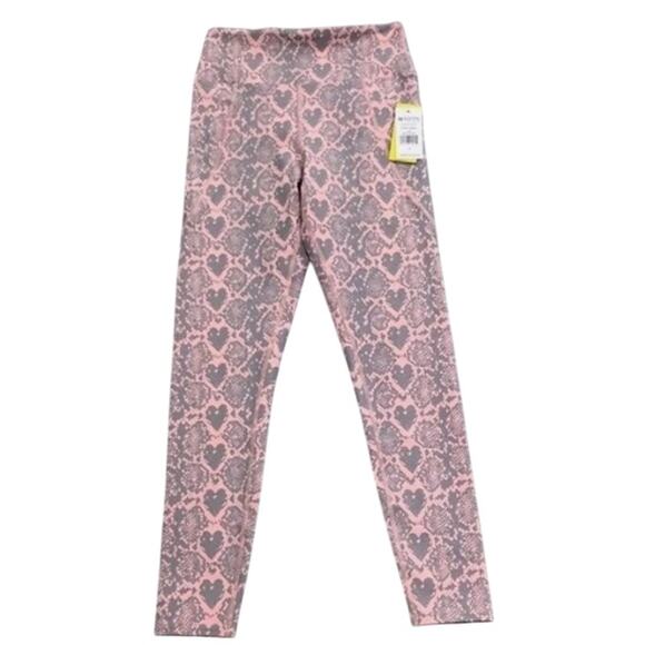Eleven Venus Williams Mystic Snake Leggings pink gray hearts Large NWT - Picture 1 of 3